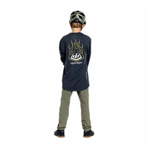 TLD 26.1 YTH RUCKUS RIDE LS TEE PRESSED CARBON