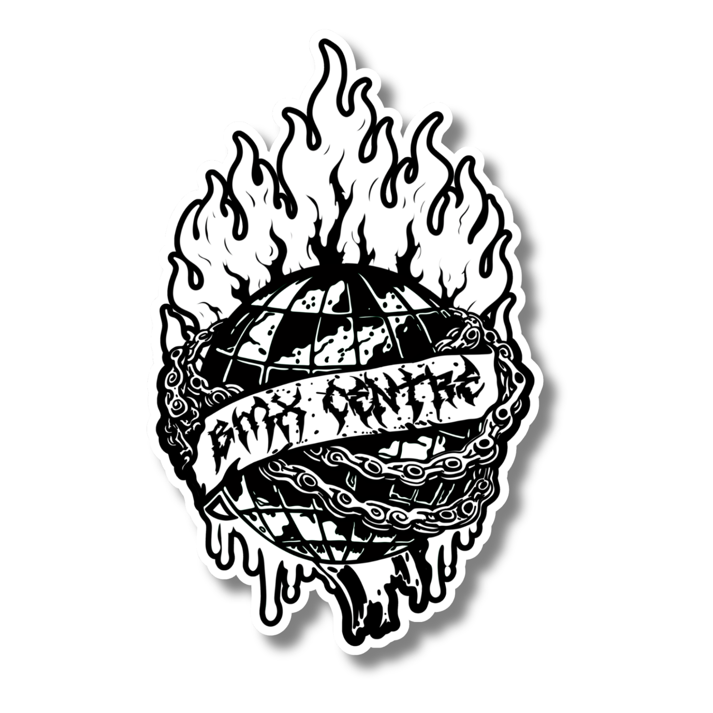 BMX Centre World Chaos Globe Sticker