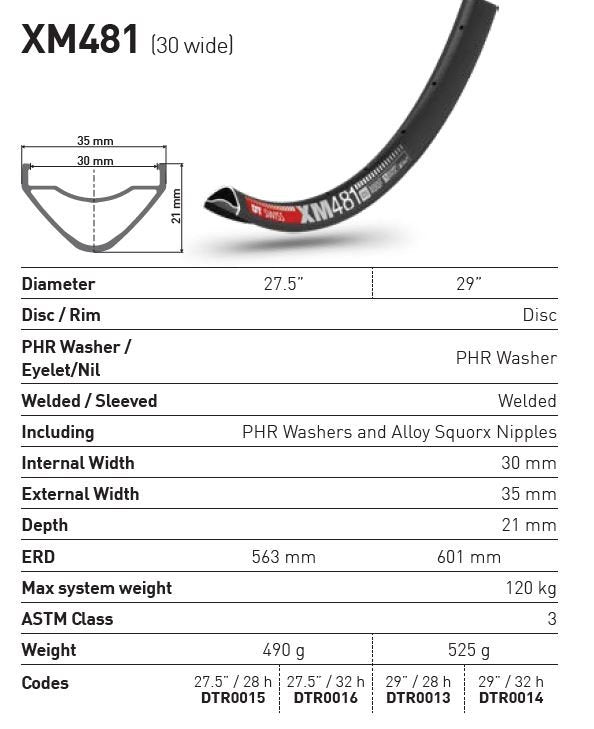 DT Swiss RIM XM481 29"