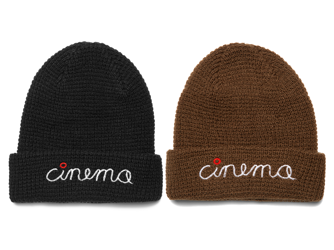 CINEMA Stitch Script Waffle Beanie