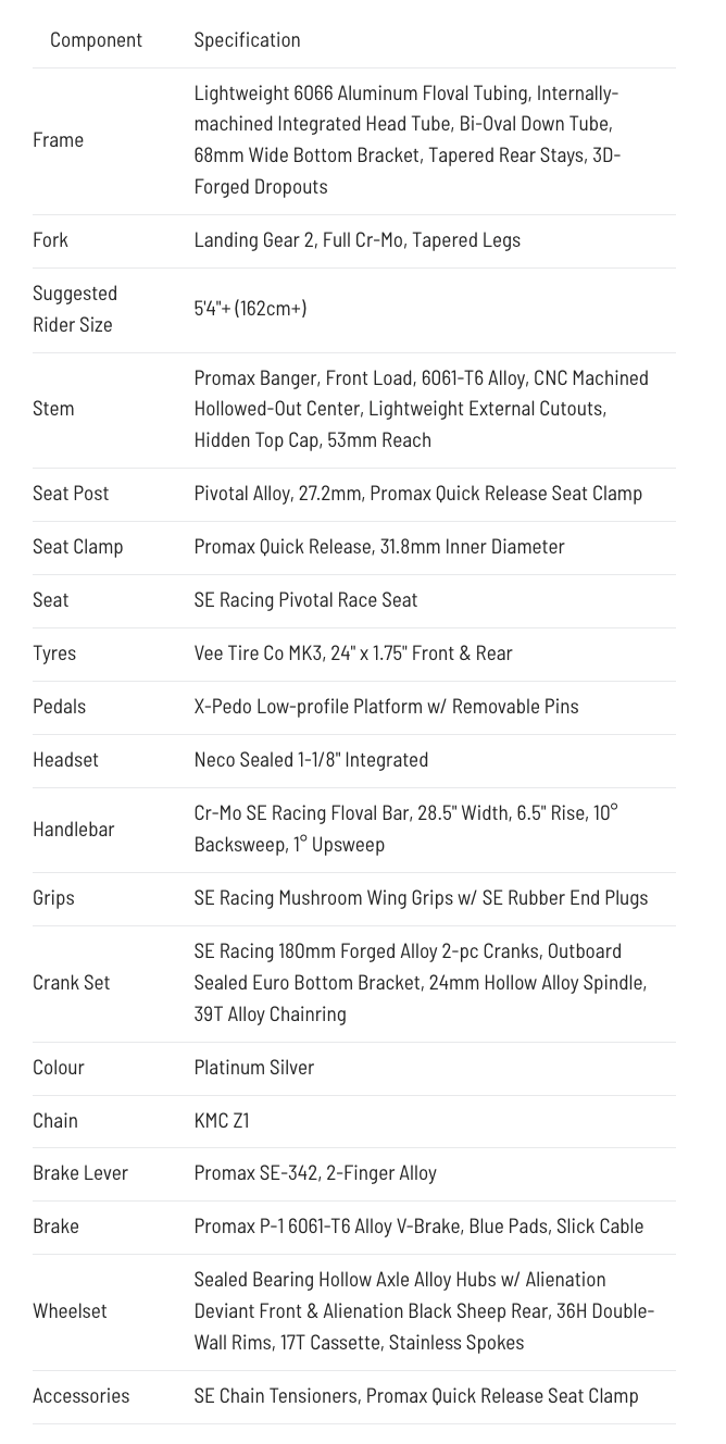 FLOVAL FLYER 24 - POLISHED SILVER