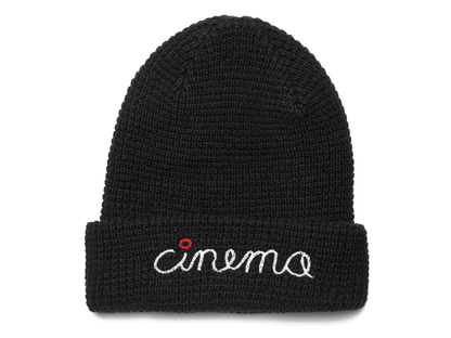 CINEMA Stitch Script Waffle Beanie
