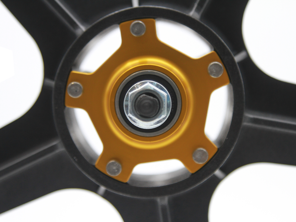 SKYWAY TUFF Graphite Gold 9T Rivet 20" Wheel Set