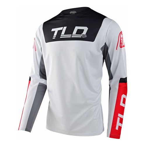 TLD 23 SPRINT JERSEY FRACTURA CHARCOAL / GLO RED