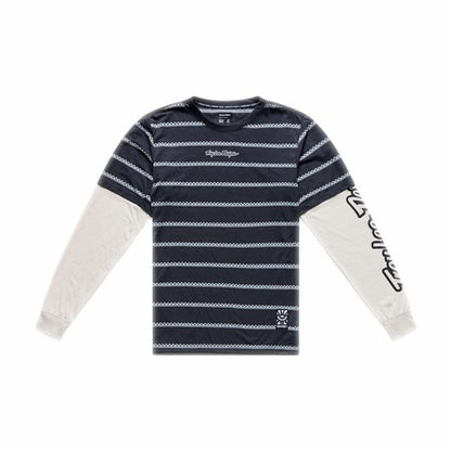 TLD 26.1 SKYLINE FAKIE RIDE LS JERSEY STRIPE CARBON