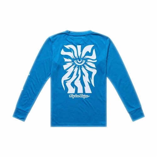 TLD 26.1 YTH SKYLINE RIDE LS TEE ONE EYE AERO BLUE