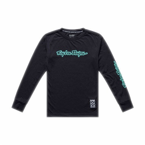 TLD 26.1 YTH SKYLINE RIDE LS TEE SIGNATURE BLACK / REAL TEA