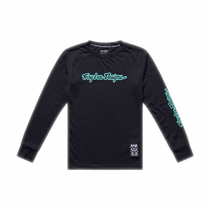 TLD 26.1 YTH SKYLINE RIDE LS TEE SIGNATURE BLACK / REAL TEA
