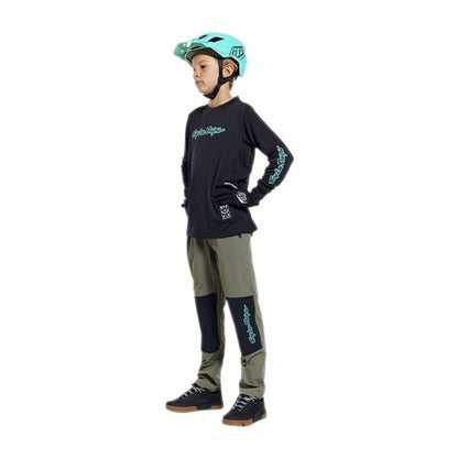 TLD 26.1 YTH SKYLINE RIDE LS TEE SIGNATURE BLACK / REAL TEA