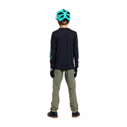 TLD 26.1 YTH SKYLINE RIDE LS TEE SIGNATURE BLACK / REAL TEA
