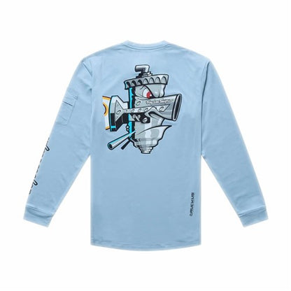 TLD 26.1 YTH RUCKUS RIDE LS TEE CARBS DAWN BLUE