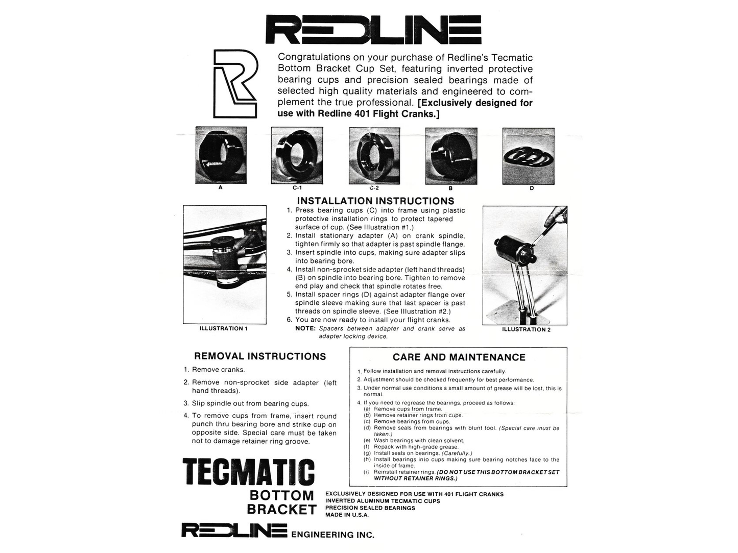 REDLINE Techmatic USA BB Set