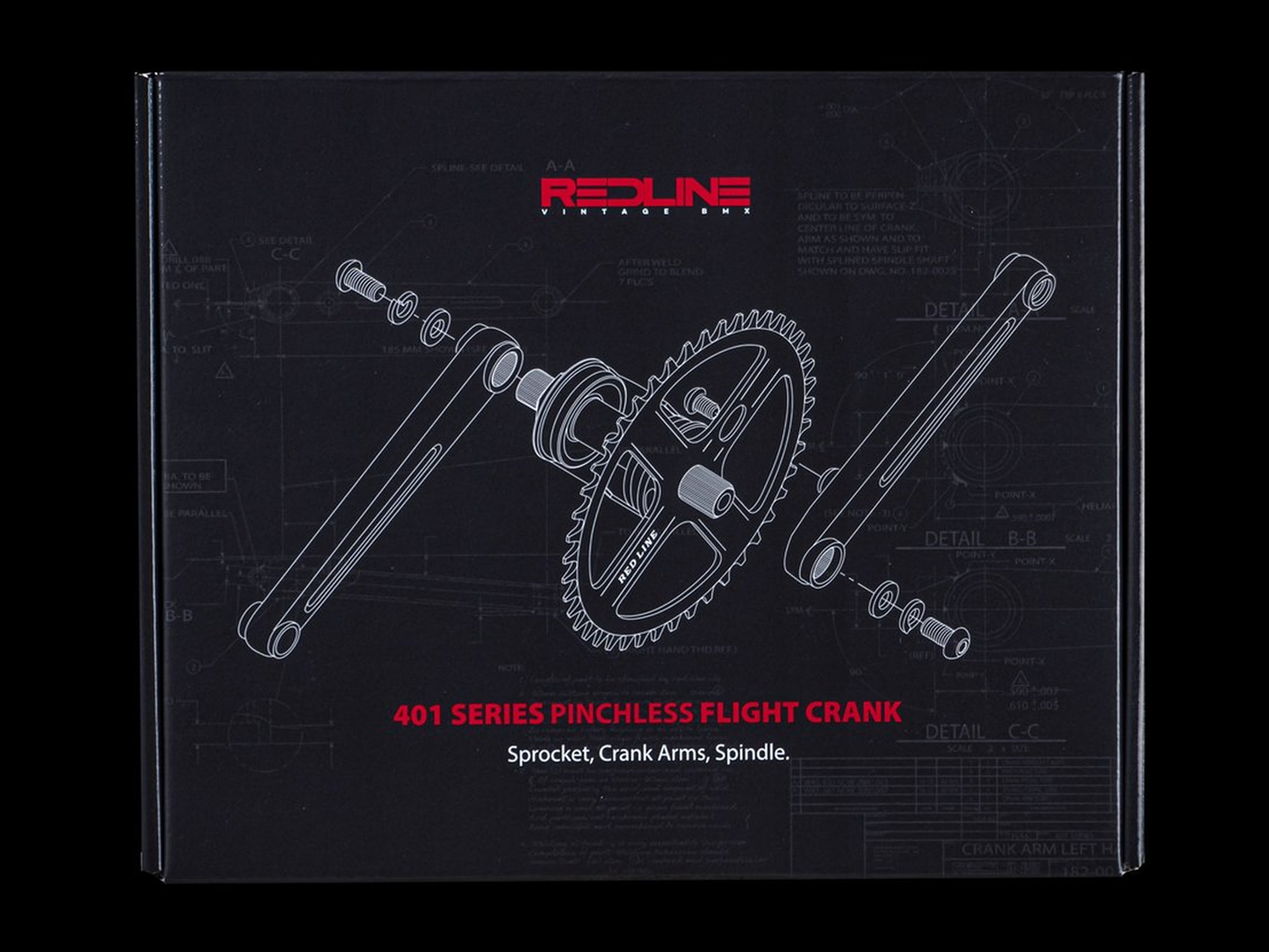 REDLINE Vintage Flight 401 Pinchless Crank Set