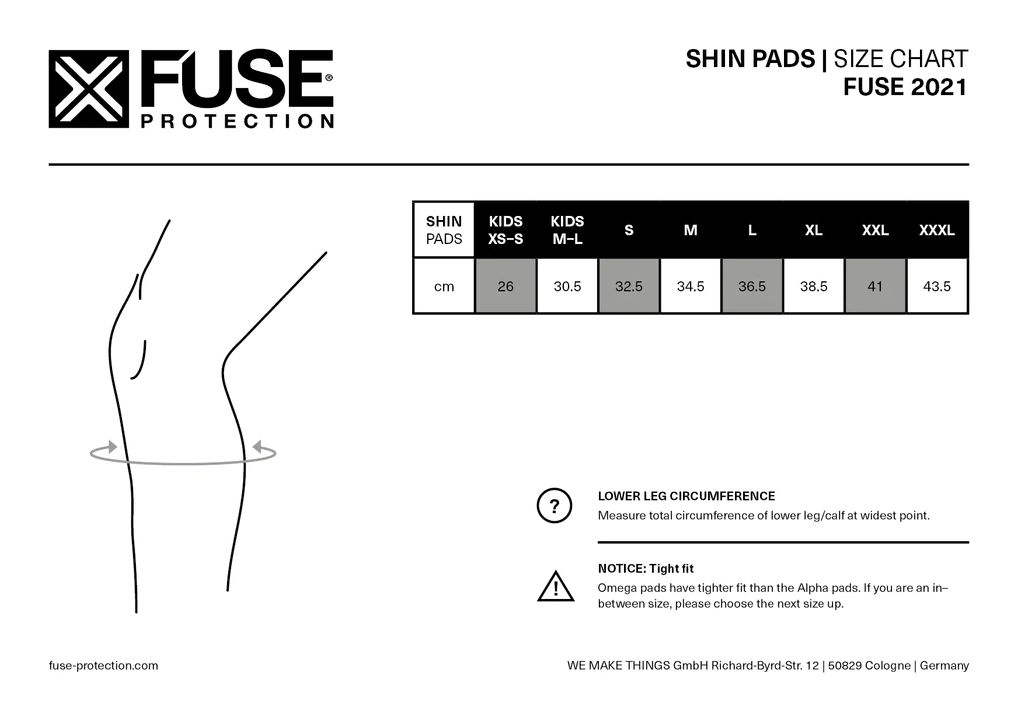 FUSE Alpha Shin/Whip Pads