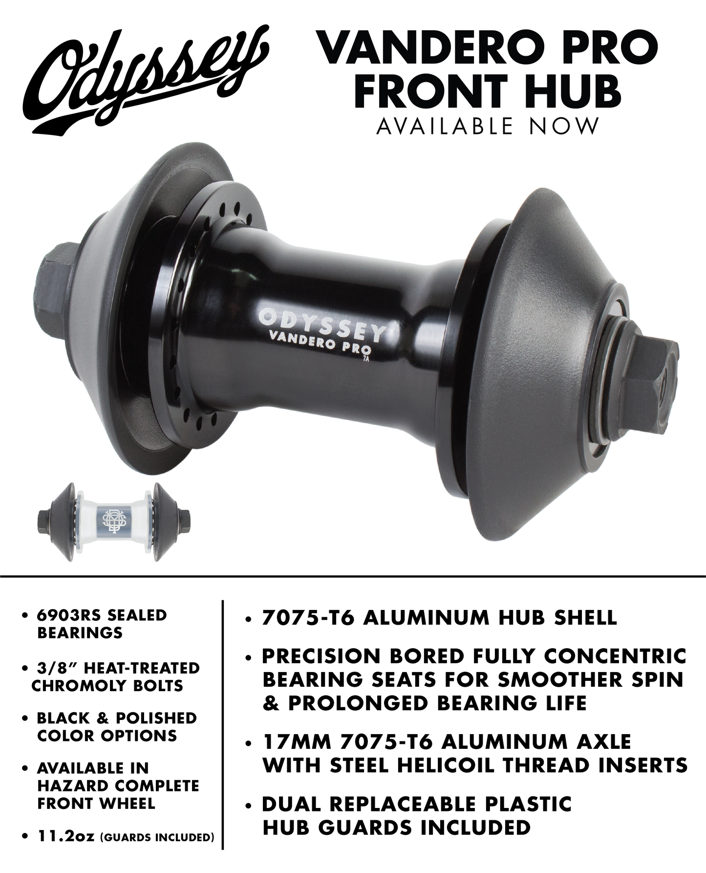 ODYSSEY Vandero Pro Front Hub