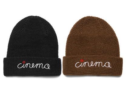 CINEMA Stitch Script Waffle Beanie