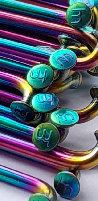 DRS Rainbow Stainless Spokes & Nipples