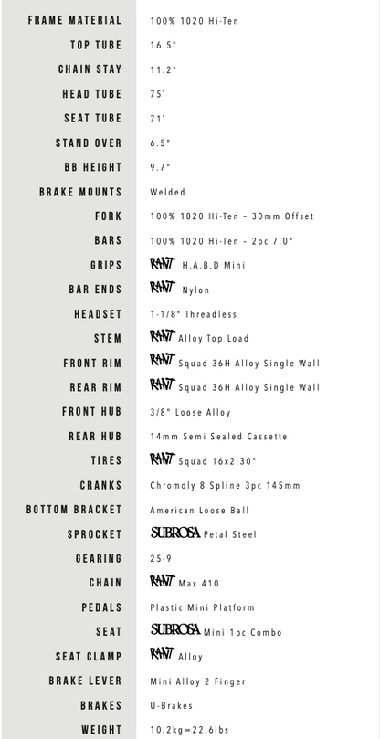 Subrosa Atlus 16"