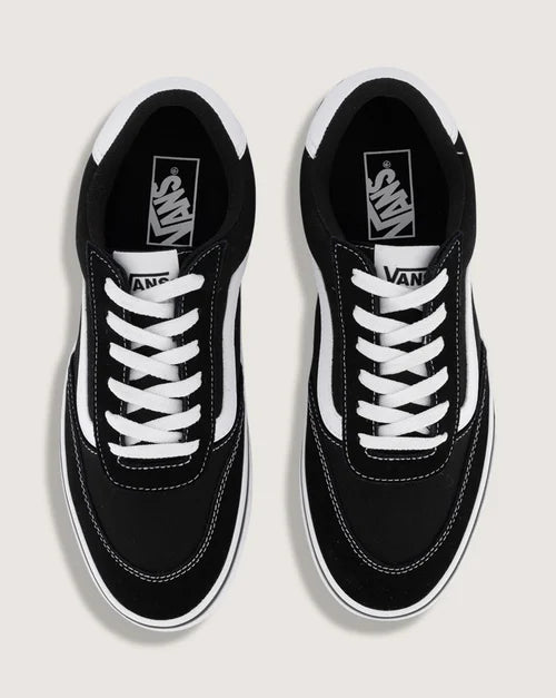 Vans Mens Brooklyn LS - Suede Canvas Black/White
