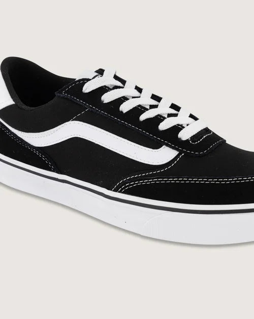 Vans Mens Brooklyn LS - Suede Canvas Black/White