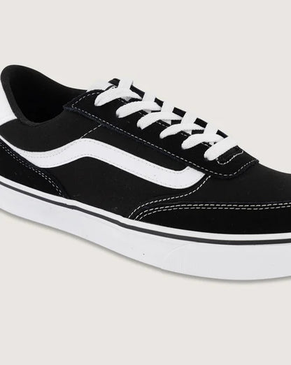 Vans Mens Brooklyn LS - Suede Canvas Black/White