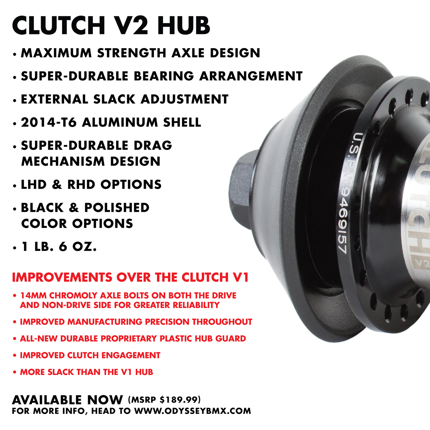 ODYSSEY Clutch V2 Freecoaster Rear Hub